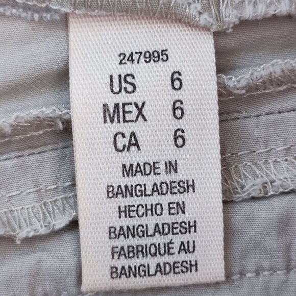 DKNY Jeans bermuda cargo short cream colour women's size 6 - Picture 7 of 15